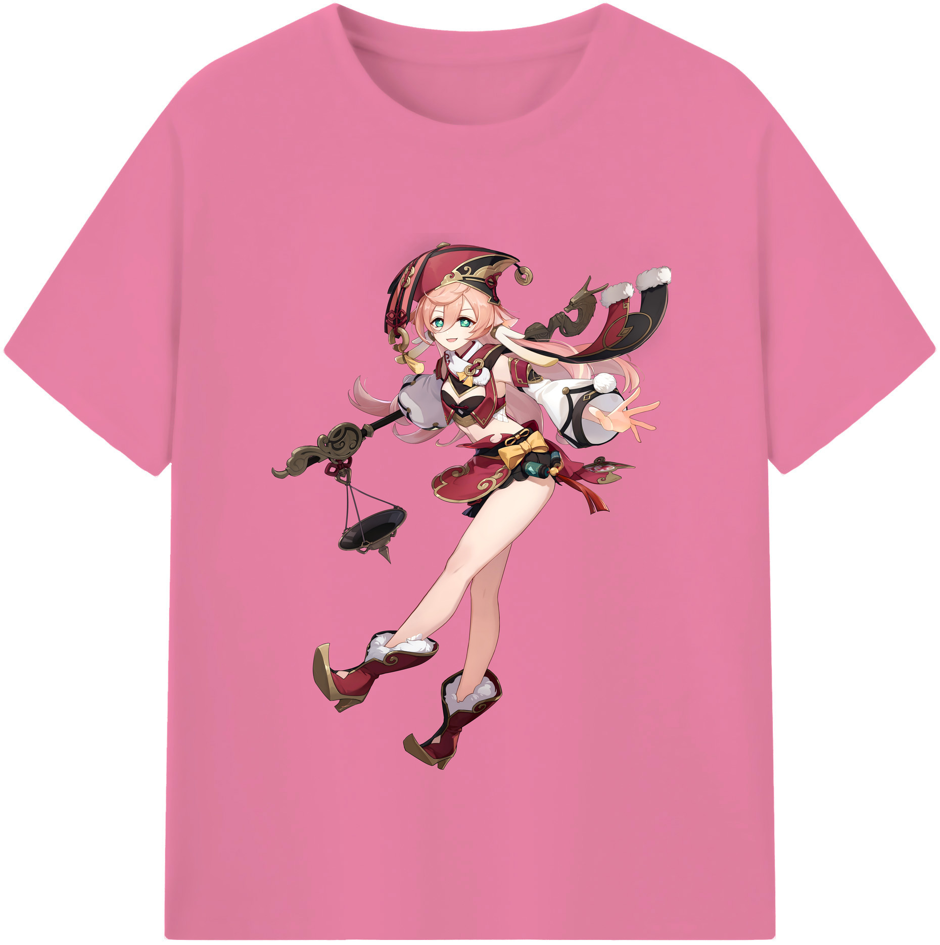 げんし神 ヤンフェイ genshin Yanfei 綿100％半袖Tシャツ（フロントプリント）
